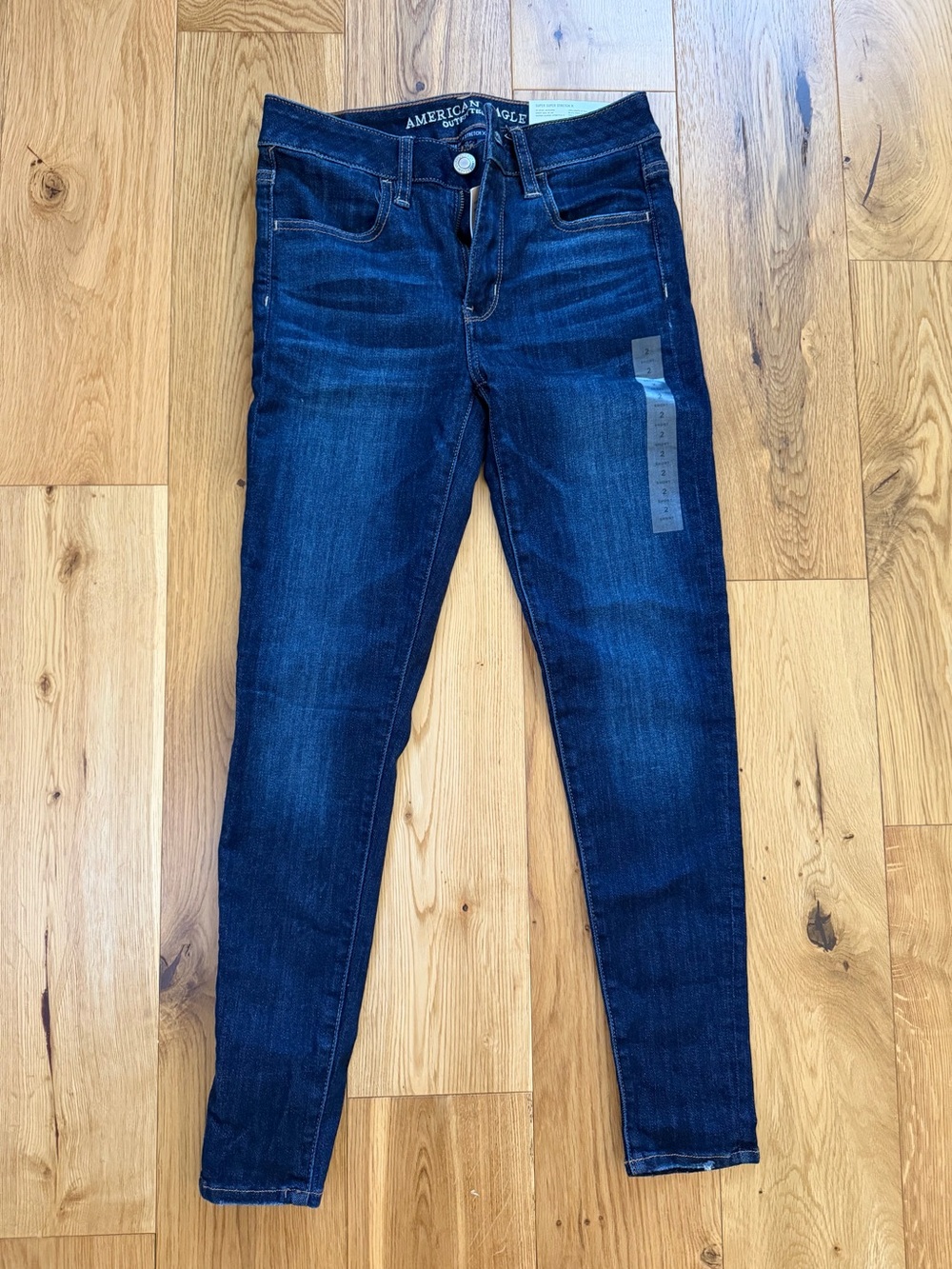 NWT American Eagle Hi-Rise Jegging Deep Sea Blue Size 2 Short